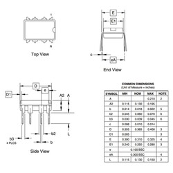 ATtiny45-20PU 8-Bit 20MHz Microcontroller DIP-8 - Thumbnail