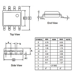 ATtiny45-20 SMD 8-Bit 20MHz Mikrodenetleyici SOIC-8 - Thumbnail