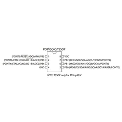 ATtiny45-20 SMD 8-Bit 20MHz Mikrodenetleyici SOIC-8 - Thumbnail