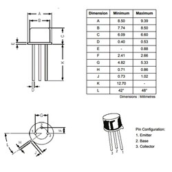 BC140 Transistor BJT NPN TO-39 - Thumbnail