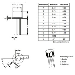 BC141 Transistor BJT NPN TO-39 - Thumbnail