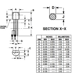 BC237 Transistor BJT NPN TO-92 - Thumbnail