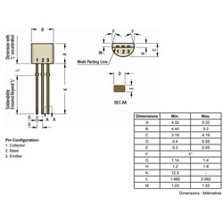 BC327 Transistor BJT PNP TO-92 - Thumbnail