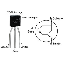 BC517 Transistor BJT NPN TO-92 - Thumbnail