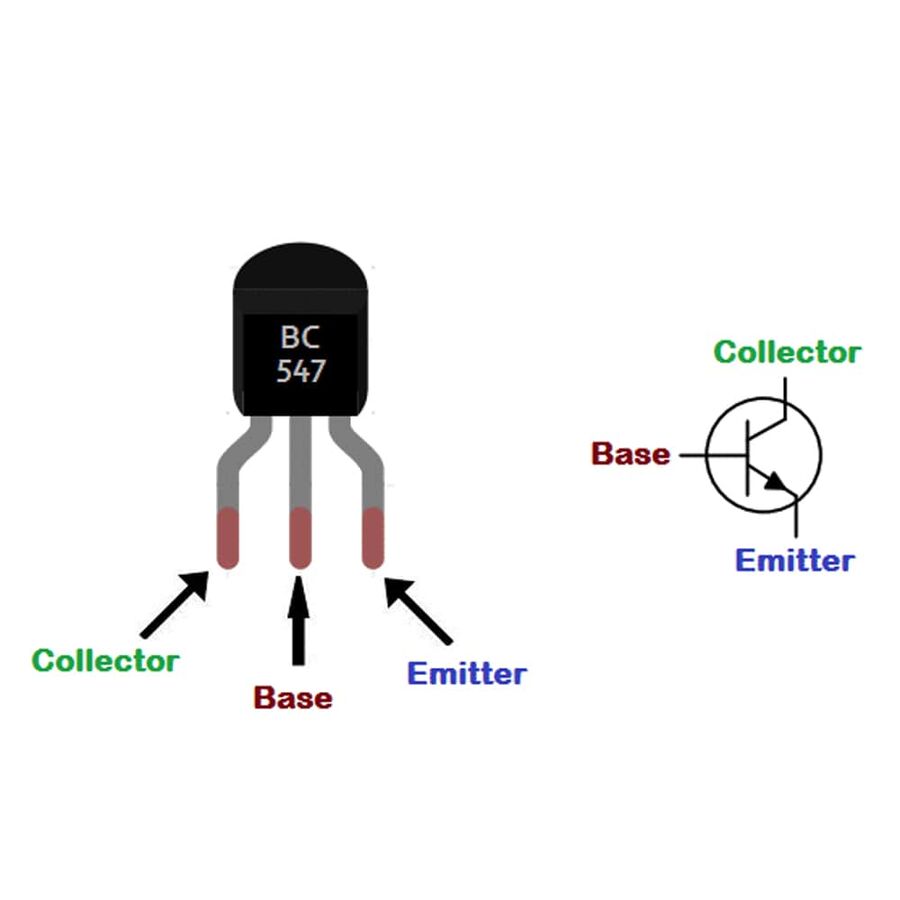 BC547 Transistör Bjt npn TO-92 100mA, 45V Uygun Fiyatıyla Satın Al -  Direnc.net®