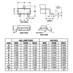 BC817-25-HT 0.5A 45V NPN Transistor SMD - Thumbnail