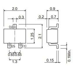 BC817-40W-115 SOT323 SMD Transistor - Thumbnail