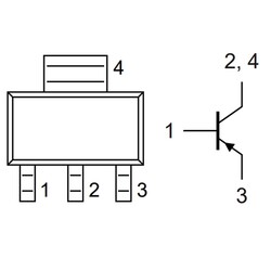 BCP53 Transistor PNP SMD SOT-223 - Thumbnail