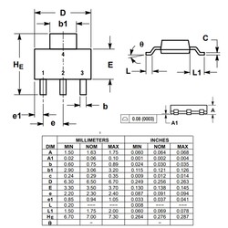 BCP56-16T1G Smd Transistör Sot-223 NPN 80V 1A - Thumbnail