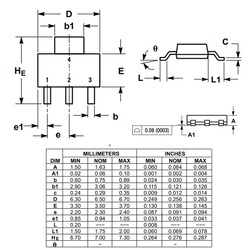 BCP56-16T1G Transistor NPN SMD SOT-225 - Thumbnail
