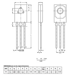 BD138 Transistör BJT TO-126 - PNP 1.5A, 60V - Thumbnail