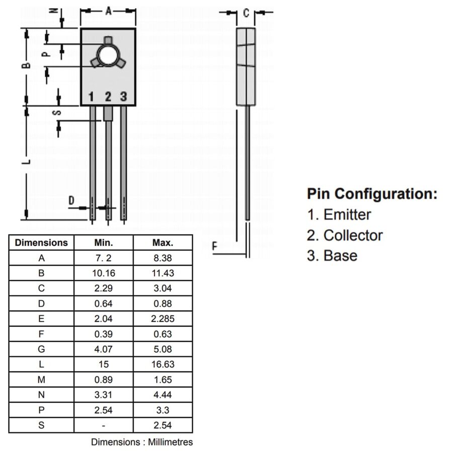 BD139 transistor BJT NPN TO-126 buy at affordable price - Direnc.net®