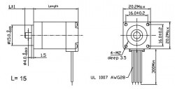 Nema 8 - 200 Step Step Motor Bipolar - 20x30mm - 3.9V - Thumbnail