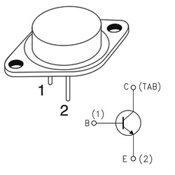 BUX98A Transistor NPN Power Transistor TO-3 - Thumbnail