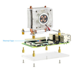 Ice-Tower CPU Cooling Fan V2.0 Raspberry Pi 4B / 3B + / 3B - Thumbnail
