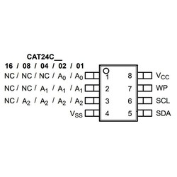 CAT24C16WI-GT3 16Kbit Smd EEPROM Integration SOIC8 - Thumbnail