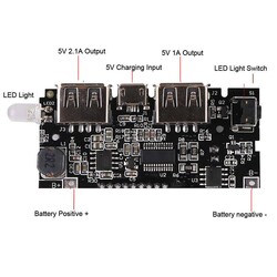 Çift USB 18650 Pil Şarj Cihaz Modülü - H913-A - Thumbnail