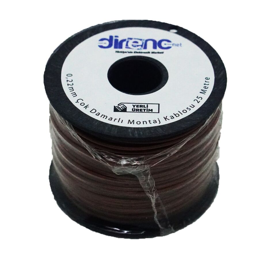 Çok Damarlı Montaj Kablosu 24AWG 25 Metre Kahverengi - 3