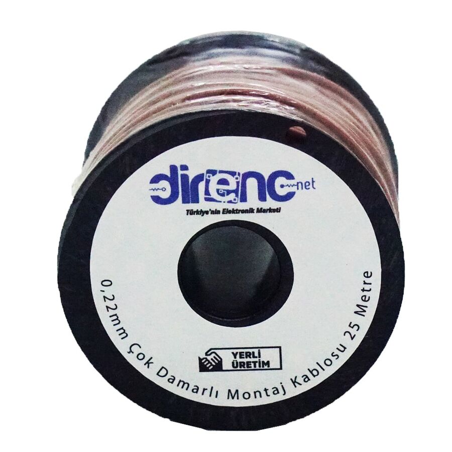 Çok Damarlı Montaj Kablosu 24AWG 25 Metre Kahverengi - 2