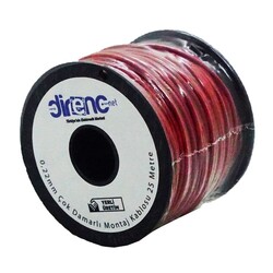 Çok Damarlı Montaj Kablosu 24AWG 25 Metre Kırmızı