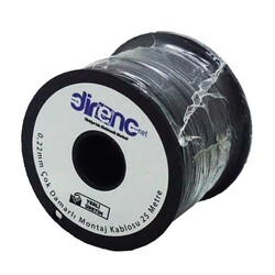 Çok Damarlı Montaj Kablosu 24AWG 25 Metre Siyah