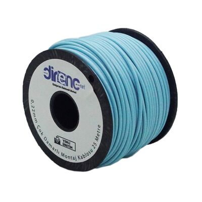 DirencNet - Çok Damarlı Montaj Kablosu 24AWG 25 Metre Turkuaz