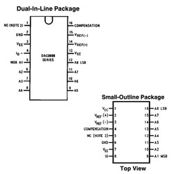 DAC0808 Digital Analog Converter Integration DIP-16 - Thumbnail