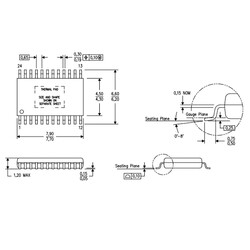 DAC7760IPWPR SMD 12-Bit Programmable Digital Analog Converter Integration HTSSOP24 - Thumbnail