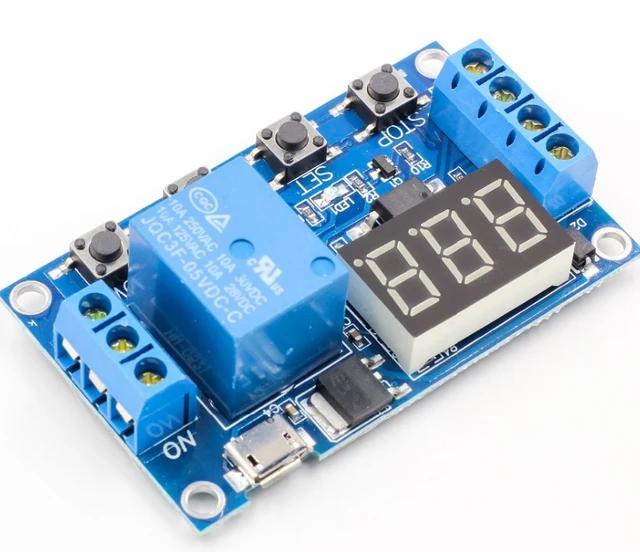 DC 6-30V Micro USB Zaman Röle Modülü - Thumbnail