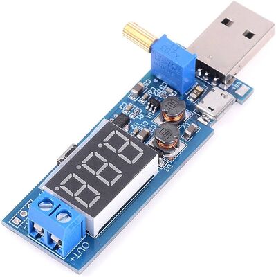 DirencNet - DC-DC 5V - 3.5V / 12V USB Step UP / Down Göstergeli Power Modül