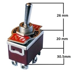 DC158 The Big Toggle Switch (On Off On) 6 Leg 10A - Thumbnail