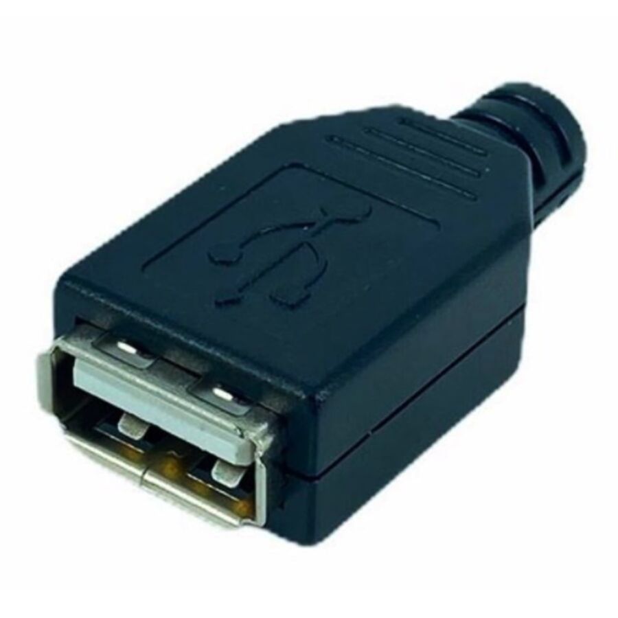 DC265F USB Konnektör Dişi Kapaklı