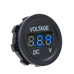 DC7V-30V LED Panel Mini Dijital Voltmetre - Mavi - Thumbnail