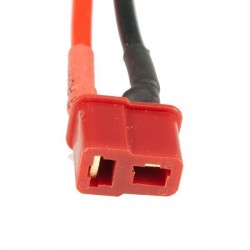T-Plug Dişi Lipo Pil Şarj Kablosu 15 cm 12awg - Thumbnail