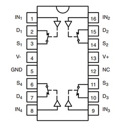 DG201BDJ-E3 85 Ohm Analog Switching Integration DIP16 - Thumbnail