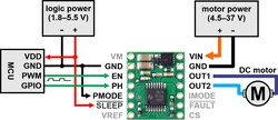 DRV8874 Tek Fırçalı DC Motor Sürücü - Thumbnail