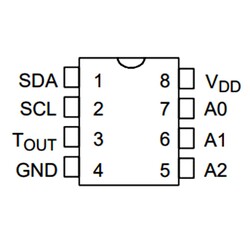 DS1621 Temperature Sensor Integrated DIP-8 - Thumbnail