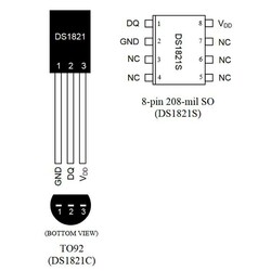 DS1821 Sıcaklık Sensörü Entegresi To-92 - Thumbnail