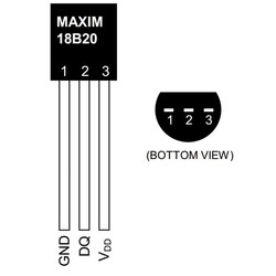 DS18B20+ Sıcaklık Sensörü Entegresi To92-3 - Thumbnail