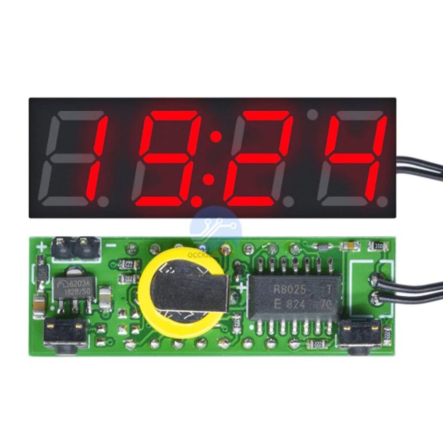 DS3231 Digital Clock + Thermometer + Voltmeter Module