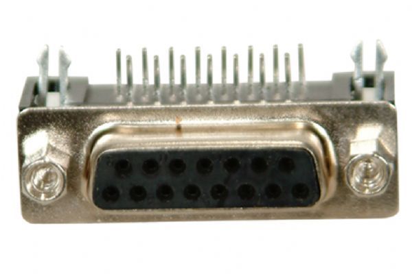 15 Pin Dişi D-Sub Konnektör - 90C / 90 Derece