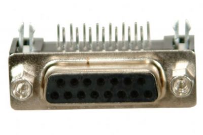 DirencNet - 15 Pin Dişi D-Sub Konnektör - 90C / 90 Derece