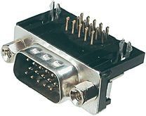 3 Sıra 15 Pin Erkek D-Sub Konnektör - 90C / 90 Derece