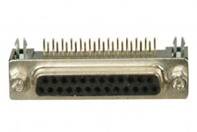 DirencNet - 25 Pin Dişi D-Sub Konnektör - 90C / 90 Derece