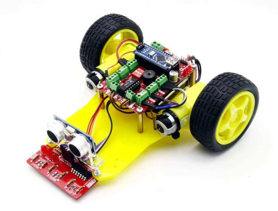  Duobot Çizgi İzleyen Ve Engelden Kaçan Robot (montajı Yapılmış)