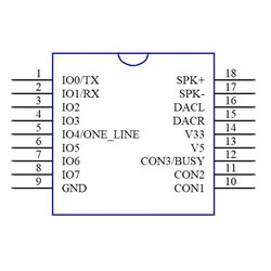 DY-SV17F Audio Playback MP3 Module - Thumbnail