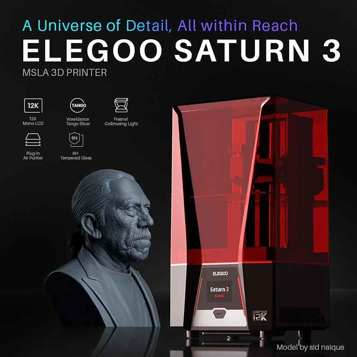 ELEGOO Saturn 3 12K Reçineli MSLA 3D Yazıcı - 6