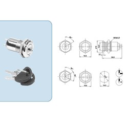 DC-195B Elektronik Key On/Off/On - Thumbnail