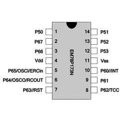 EM78P173NSO14J 8-Bit 4MHz Smd Mikrodenetleyici Sop14 - Thumbnail