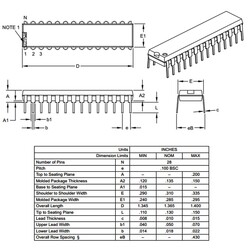 ENC28J60 I / SP 160mA Ethernet Controller Integration DIP-28 - Thumbnail